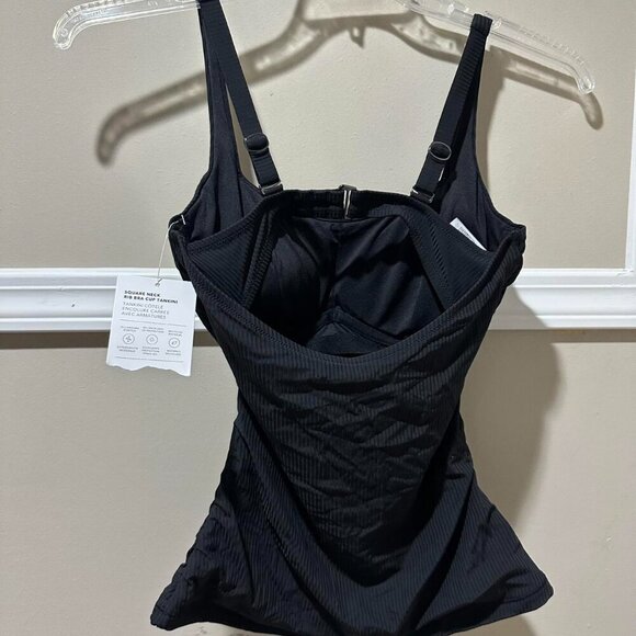 Black One Piece Swimsuit With Removable - Picture 2 of 4